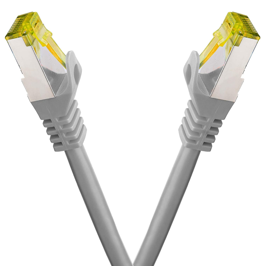BIGtec LAN Kabel 10 Stück 25m Netzwerkkabel CAT7 Ethernet Internet Patchkabel CAT.7 grau Gigabit dop