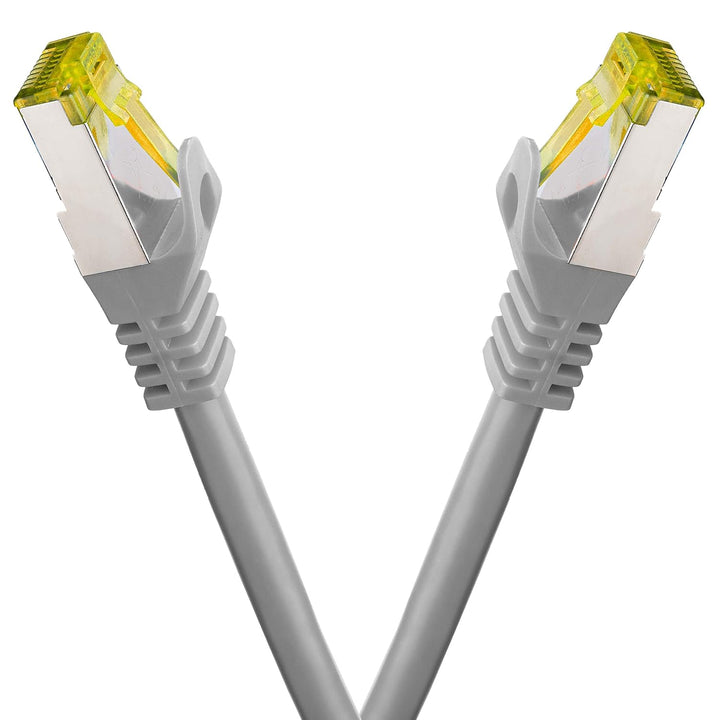 BIGtec LAN Kabel 10 Stück 25m Netzwerkkabel CAT7 Ethernet Internet Patchkabel CAT.7 grau Gigabit dop