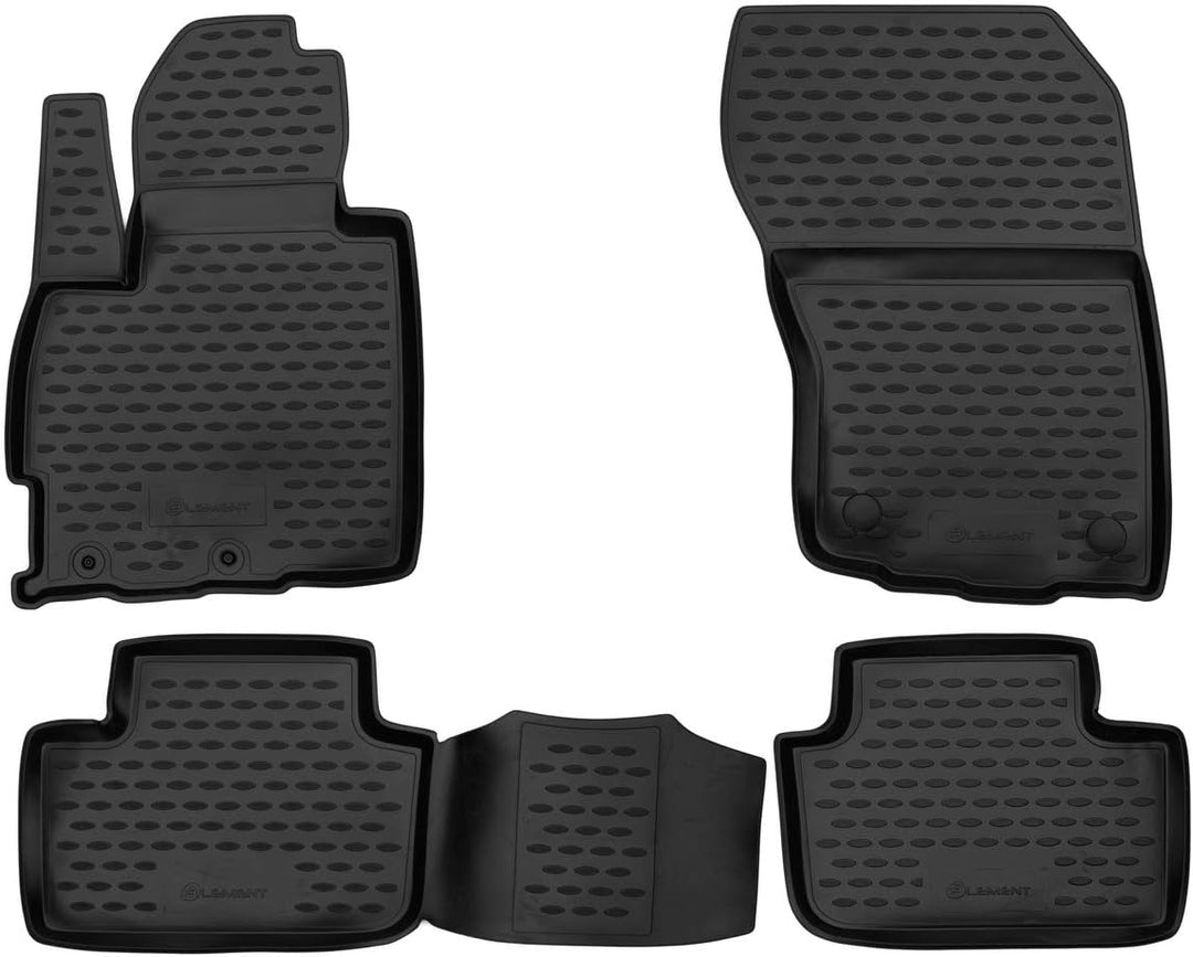 Element Passgenaue Fussmatten Gummimatten für Citroen C4 AIR 2012-2017 4 TLG