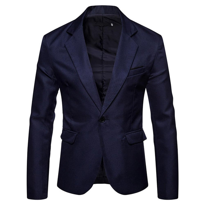 YOUTHUP Herren Sportlich Sakko Freizeit Leicht Anzugjacke Regular Fit Blazer Jacke L Navy Blau, L Na