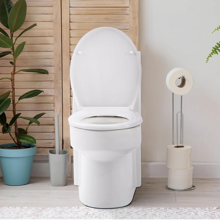 Arebos Toilettensitz Oval Softclose | WC Sitz Quick Release Urea-Duroplast, Oval
