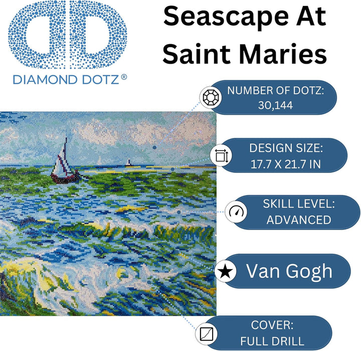Diamond Dotz DD12-029 Seelandschaft (Van Gogh), ca. 55 x 45 cm gross, Diamond Painting, Malen mit Di