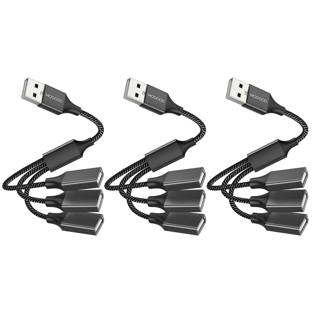 MOGOOD USB Splitter 1 zu 3 USB 2.0 Splitter Ladekabel Netzkabel Verl ngerung Hub Adapter für MacBook