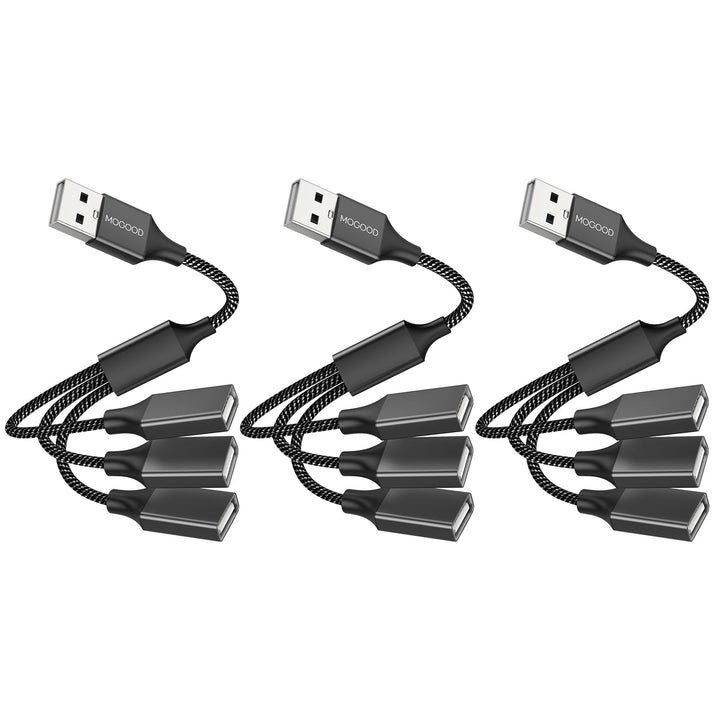 MOGOOD USB Splitter 1 zu 3 USB 2.0 Splitter Ladekabel Netzkabel Verl ngerung Hub Adapter für MacBook