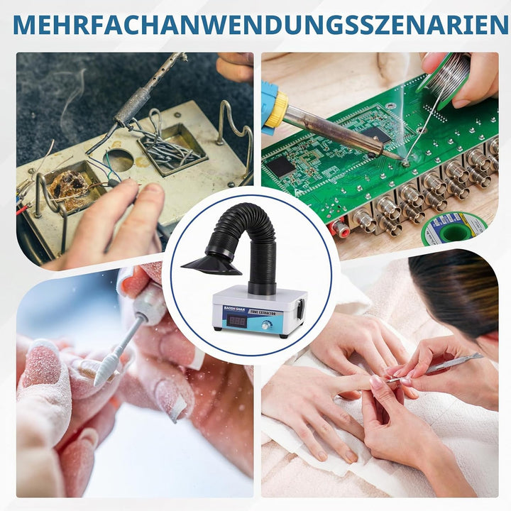 BAOSHISHAN Lötrauchabsaugung Schweissrauchabsauger Mini Desktop Lötrauchabsorber mit 3-Stufen-Filter