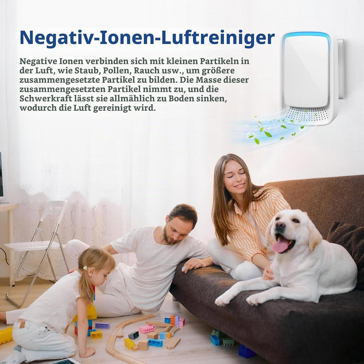 Luftreiniger, Plug In Air Purifier 4 Pack, Plug in Negativ Ionen Luftreiniger für Zuhause, Schlafzim