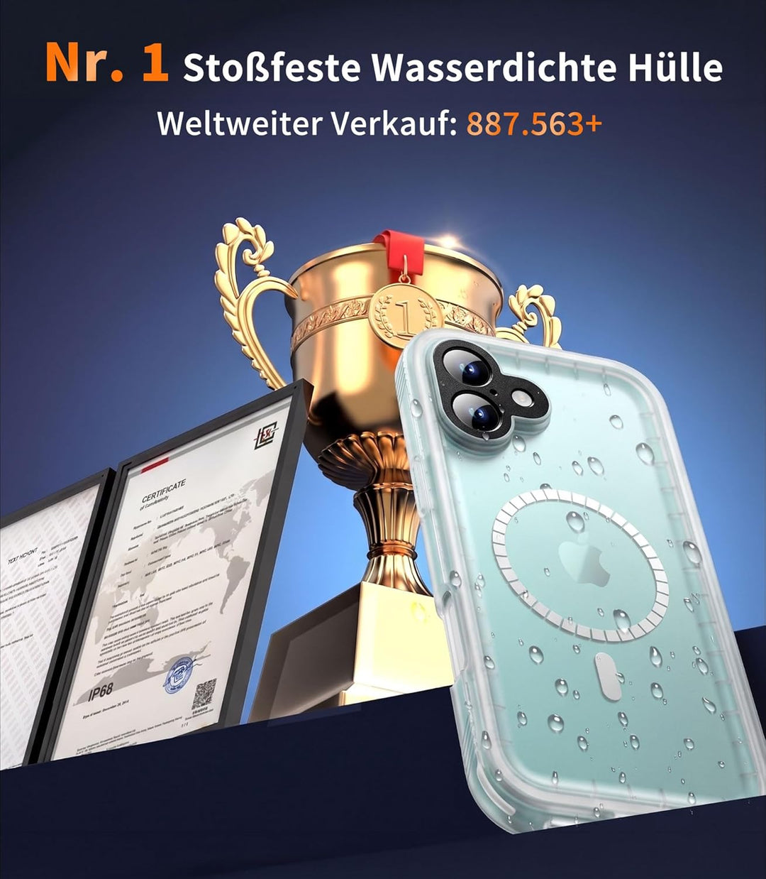 Cozycase TOP Militärschutz Hülle Für iPhone 16 Für MagSafe wasserdichte 360 Panzerhülle Outdoor Magn