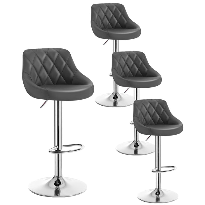 WOLTU 4er Set Barhocker Bistrohocker Tresenhocker Barstuhl Höhenverstellbar, Drehbar, Sitzfläche aus