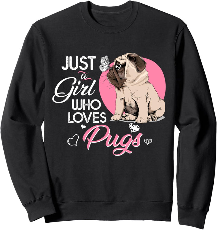 lustige Hundehalter Hundebekleidung, Mops mit Schmetterling Sweatshirt