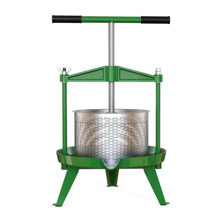 SQUEEZE master 9L Spindel Obstpresse Apfelpresse Fruchtpresse aus Edelstahl mit T-Griff für Selbst G