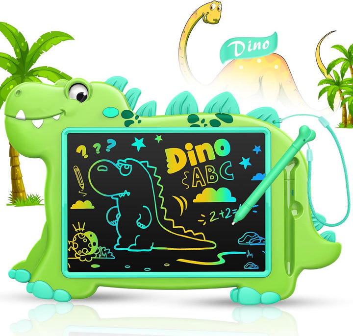 HappyGoLucky Dinosaurier Spielzeug ab 2 3 4 5 Jahre Junge Mädchen, LCD Schreibtafel Kinder Maltafel