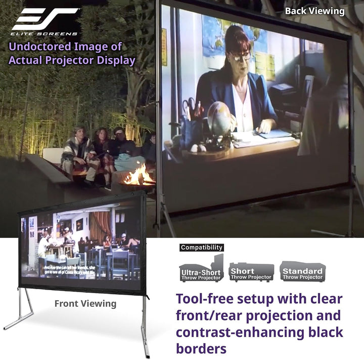 Elite Screens OMS100H2-DUAL Mobile Garten Leinwand Yard Master 2 Dual 222 Outdoor Projection Screen