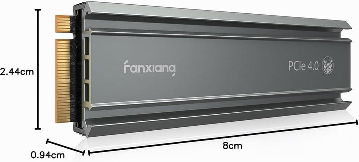 fanxiang S660 2TB PCIe 4.0 NVMe SSD M.2 2280 interne Solid State Drive - mit Heatsink, bis zu 4800 M