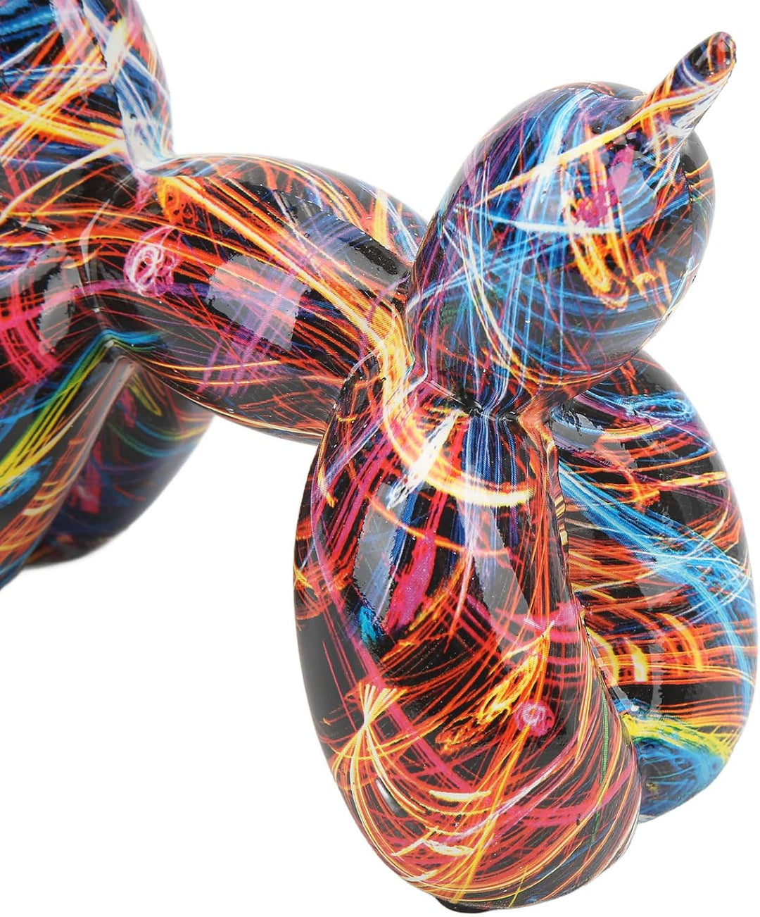 Teror Ballon-Hund-Skulptur, Ballon-Hund-Skulptur, handgefertigt, im nordischen Stil, Bunte Harz-Ball