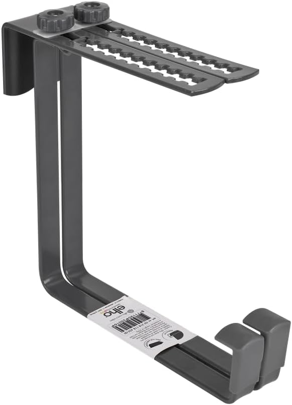 ELHO 521811842500 Balkonkastenhalter barcelona aus metall, grau 21 cm Anthrazit, 21 cm Anthrazit