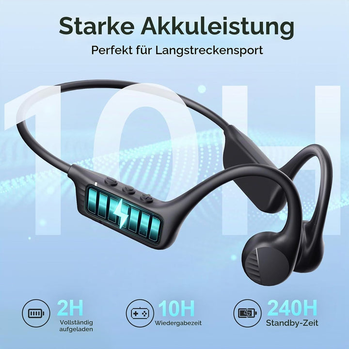 LOBKIN Knochenschall Kopfhörer Bluetooth,Open Ear Kopfhörer Kabellos Bone Conduction Headphones Blue
