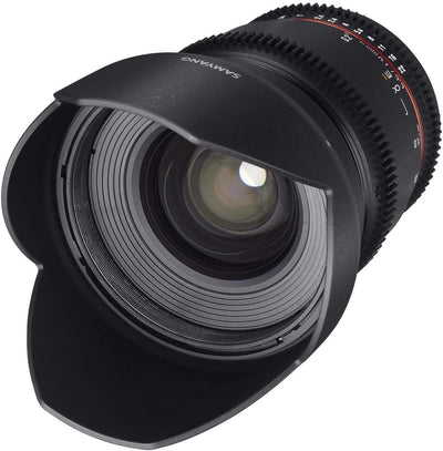 SAMYANG 13016T2.2F T2.2 VDLSR ED UMC CS II Objektiv für Anschluss Fuji X (16mm), für Anschluss Fuji