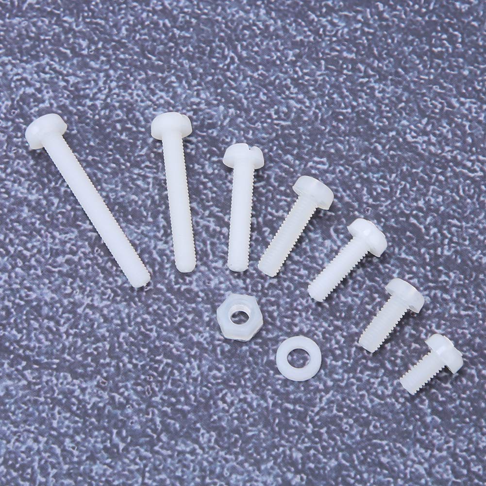 Nylon Schraube Mutter, 800 Stück M3 Nylon Schraube Mutter Set Unterlegscheibe Kombinationssatz Befes