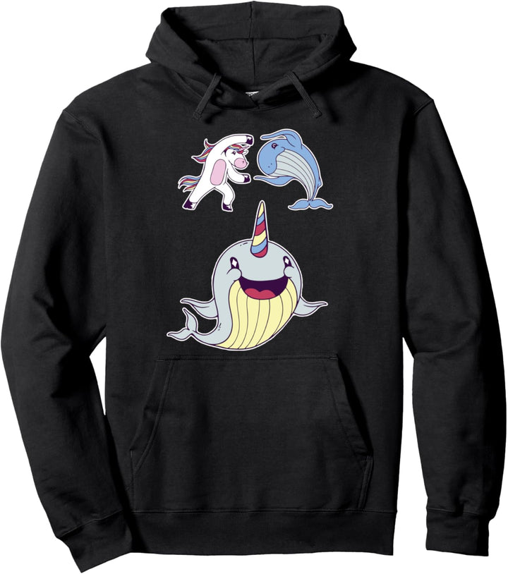 Einhorn und Wal Geschenk für Frauen und Mädchen Pullover Hoodie