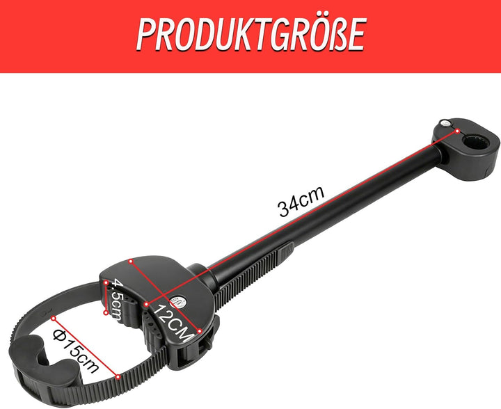 Verstellbar Strap Rahmenhalter 38CM Lang, Alu Rahmenhalter Fahrradträger für E-Bike/Fahrrad, Abschli