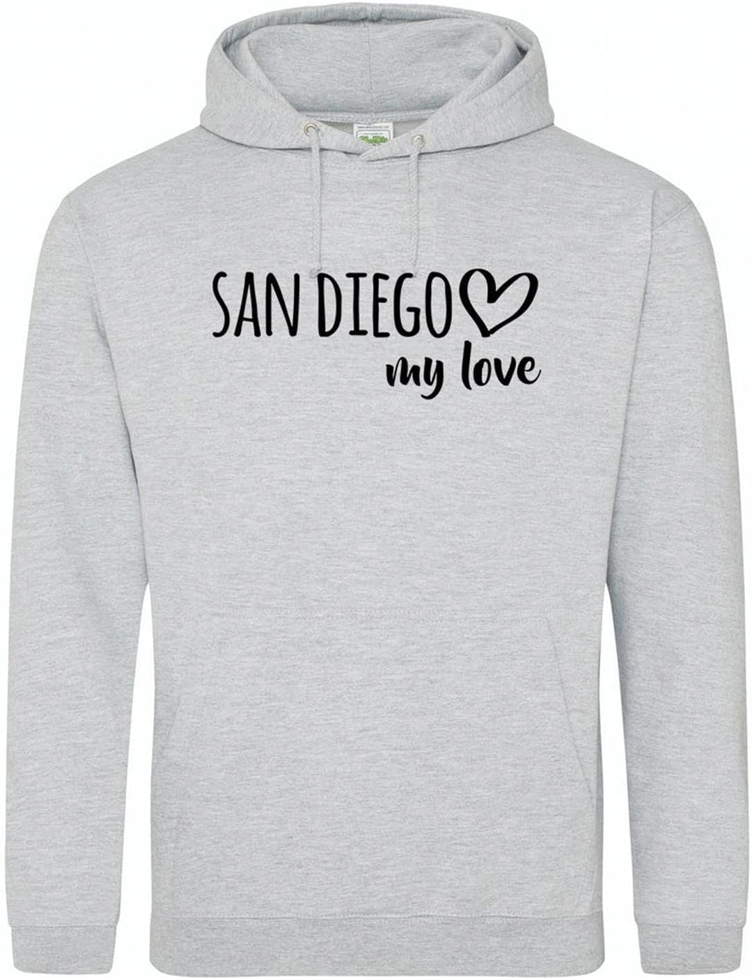 huuraa Unisex Hoodie San Diego My Love Pullover Vegan Grösse 3XL für alle Fans von San Diego USA Ges