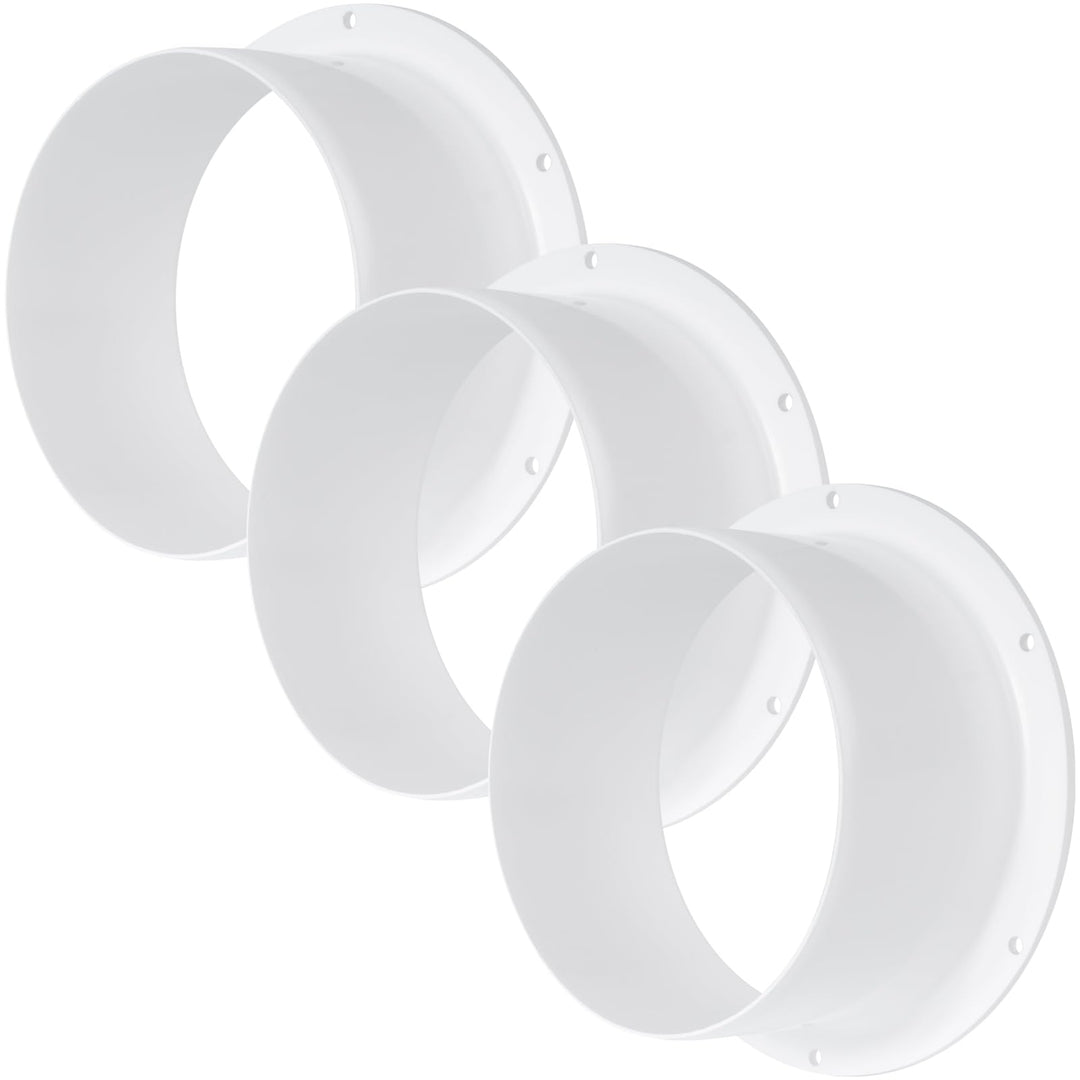 Vent Systems 125 mm 3 Stück Lüftungskanalverbinder Flansch gerade Lüftungsrohr Kunststoff Kanalverbi