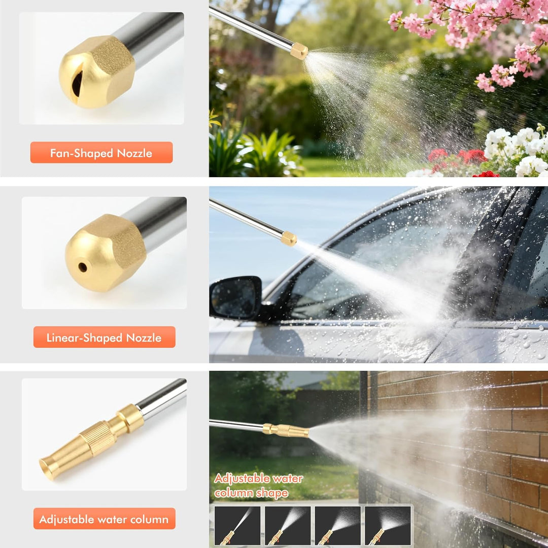 Jet Hochdruck-Hochdruckreiniger, Tragbare Hydrojet Hochdruckreiniger Gartenschlauch Ende, Glasfenste
