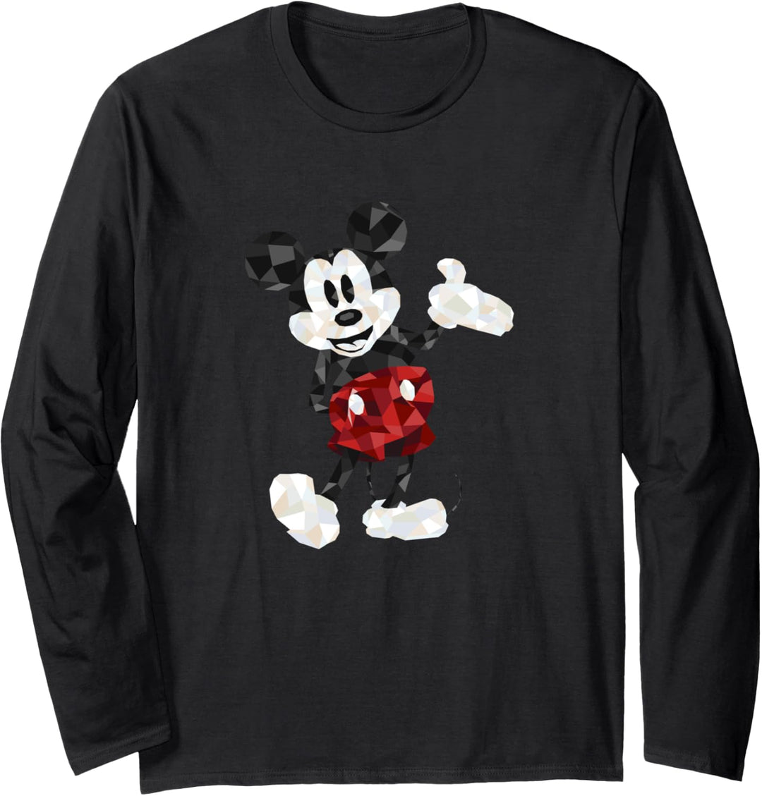 Disney Mickey Mouse Geometic Body Foot Pop Hand Out Langarmshirt
