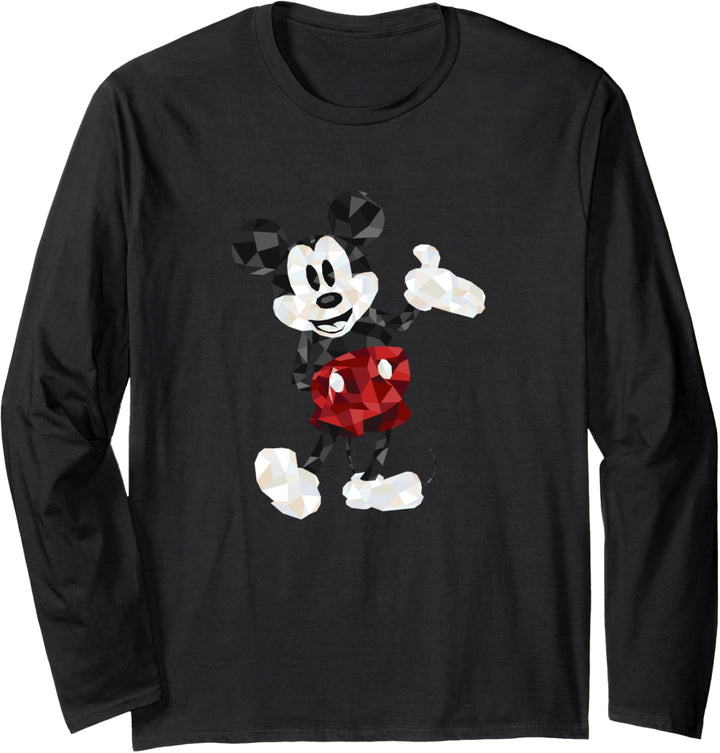 Disney Mickey Mouse Geometic Body Foot Pop Hand Out Langarmshirt