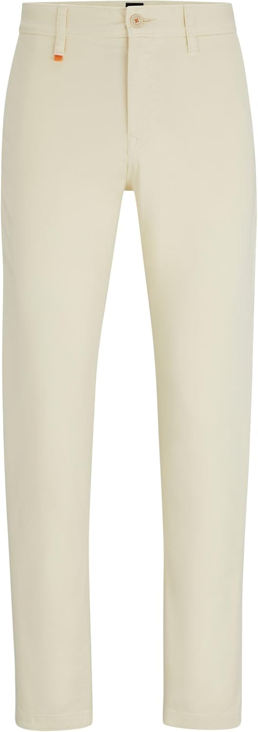 BOSS Herren Schino-Taber-1 D Tapered-Fit Chino aus überfärbtem Baumwoll-Satin mit Elasthan-Anteil 33