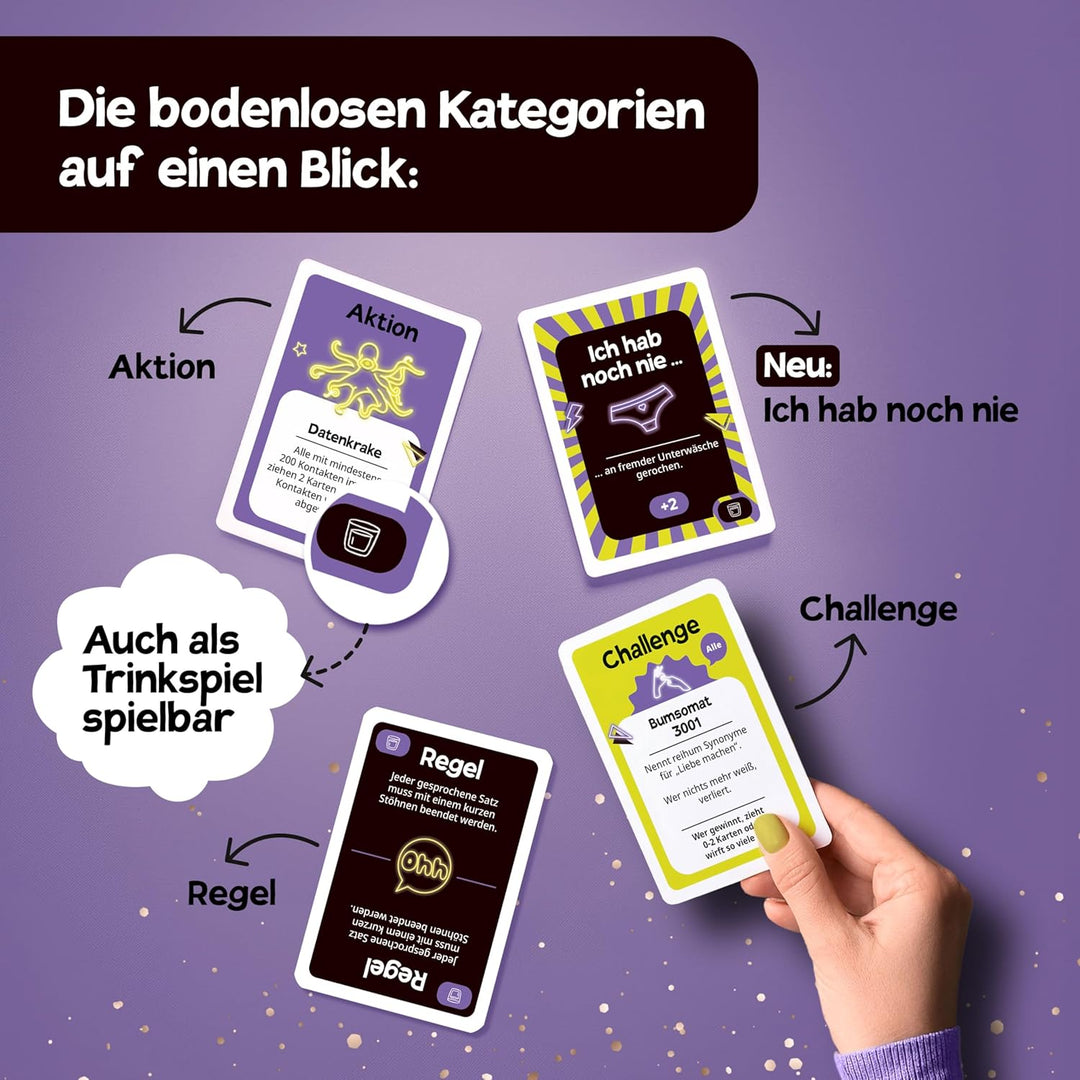 Klüngelbande Bohei - Bodenlos - Das Schlüpfrige Partyspiel Von Ana & Tim Johnson - Bodenlose Karten