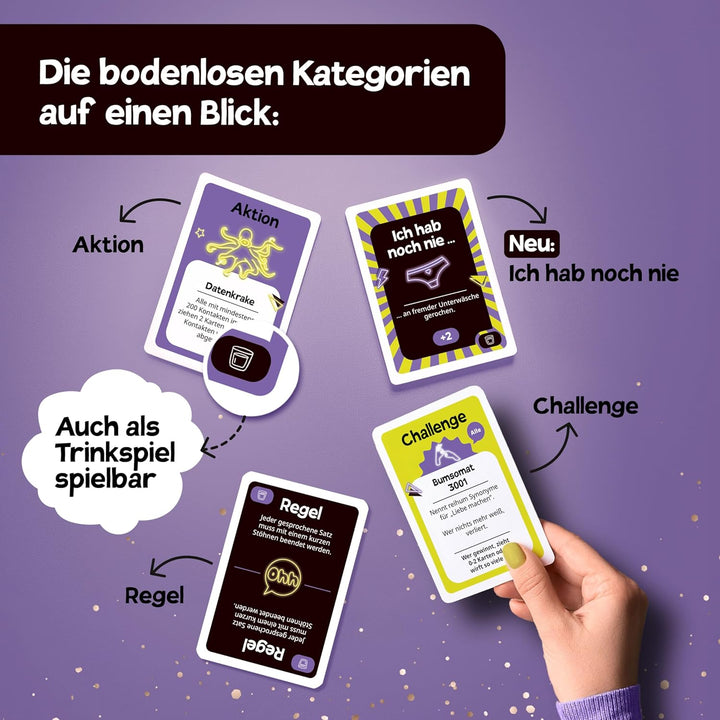 Klüngelbande Bohei - Bodenlos - Das Schlüpfrige Partyspiel Von Ana & Tim Johnson - Bodenlose Karten