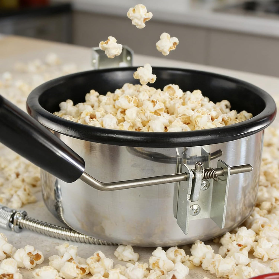 Heissluft Popcornmaschine Zubehör, Popcorntopf 2 Holes-15mm Elektrische Handgekurbelte Popcorn-Herst