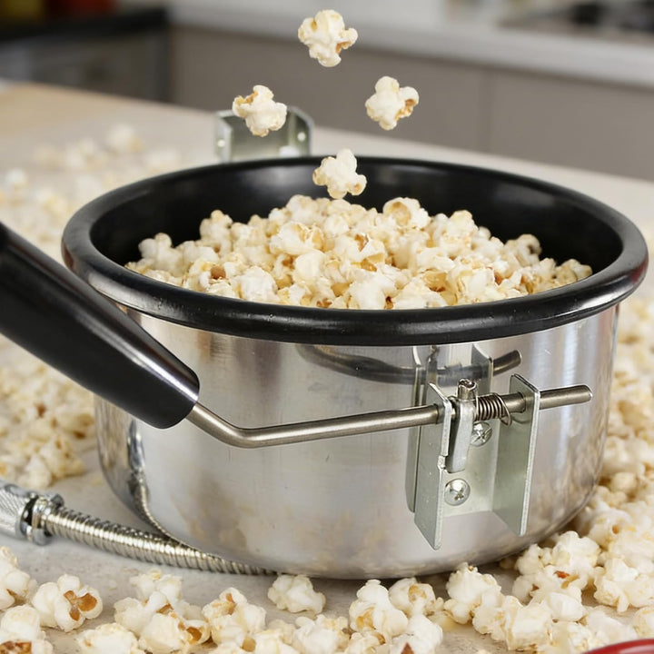 Heissluft Popcornmaschine Zubehör, Popcorntopf 2 Holes-15mm Elektrische Handgekurbelte Popcorn-Herst