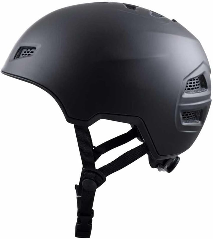 TSG Unisex Jugend All Terrain Solid Color Helm Sk8/Trott/Fahrrad/Wake/Ski/Schnee, Satin Black, XXS/X