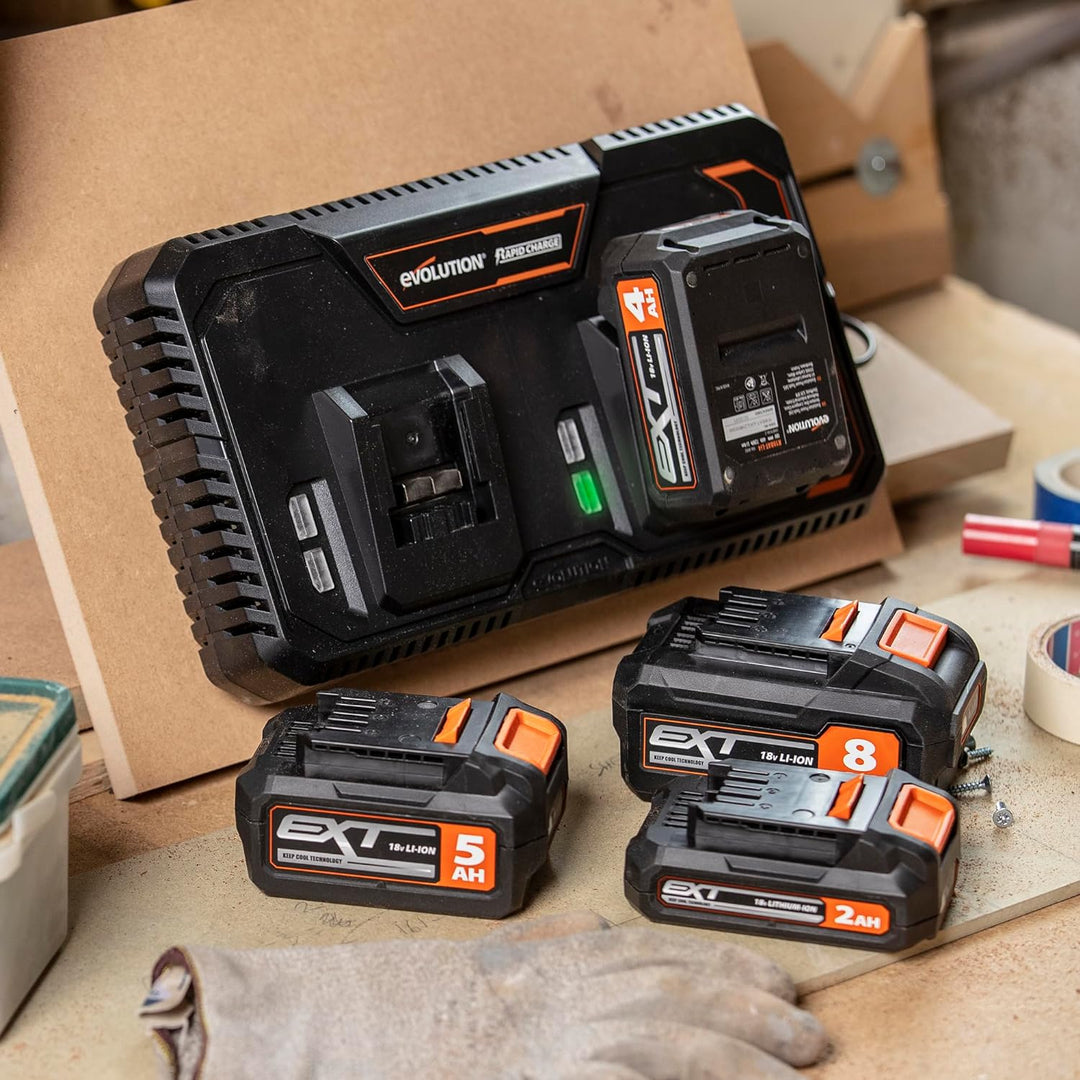 Evolution Power Tools Lithium-Ionen-Akkupack, 4 Ah, 18 V Akku 4Ah, Akku 4Ah