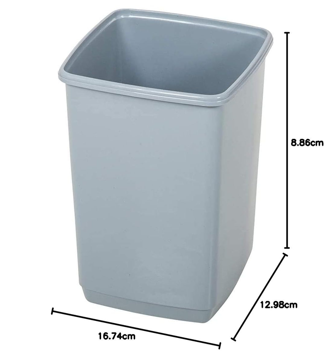Addis 518460 Eco Abfalleimer für Badezimmer, Küche, 100% recycelter Kunststoff, 10 Liter, Hellgrau