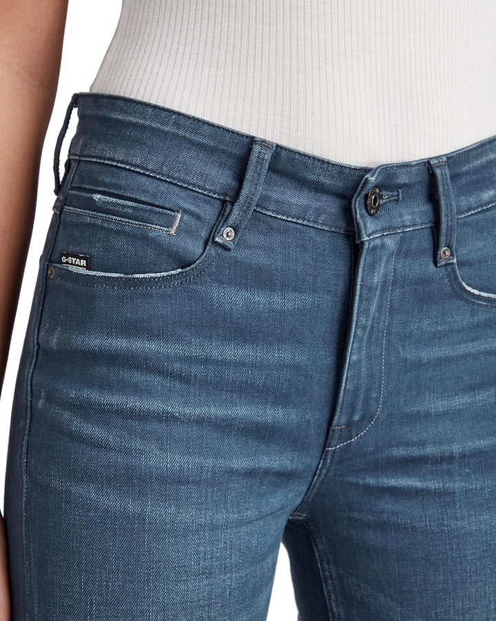 G-Star Damen Noxer Straight Jeans 27W / 32L Blau (Worn in Rivulet Patch Restored D17192-c048-c601),
