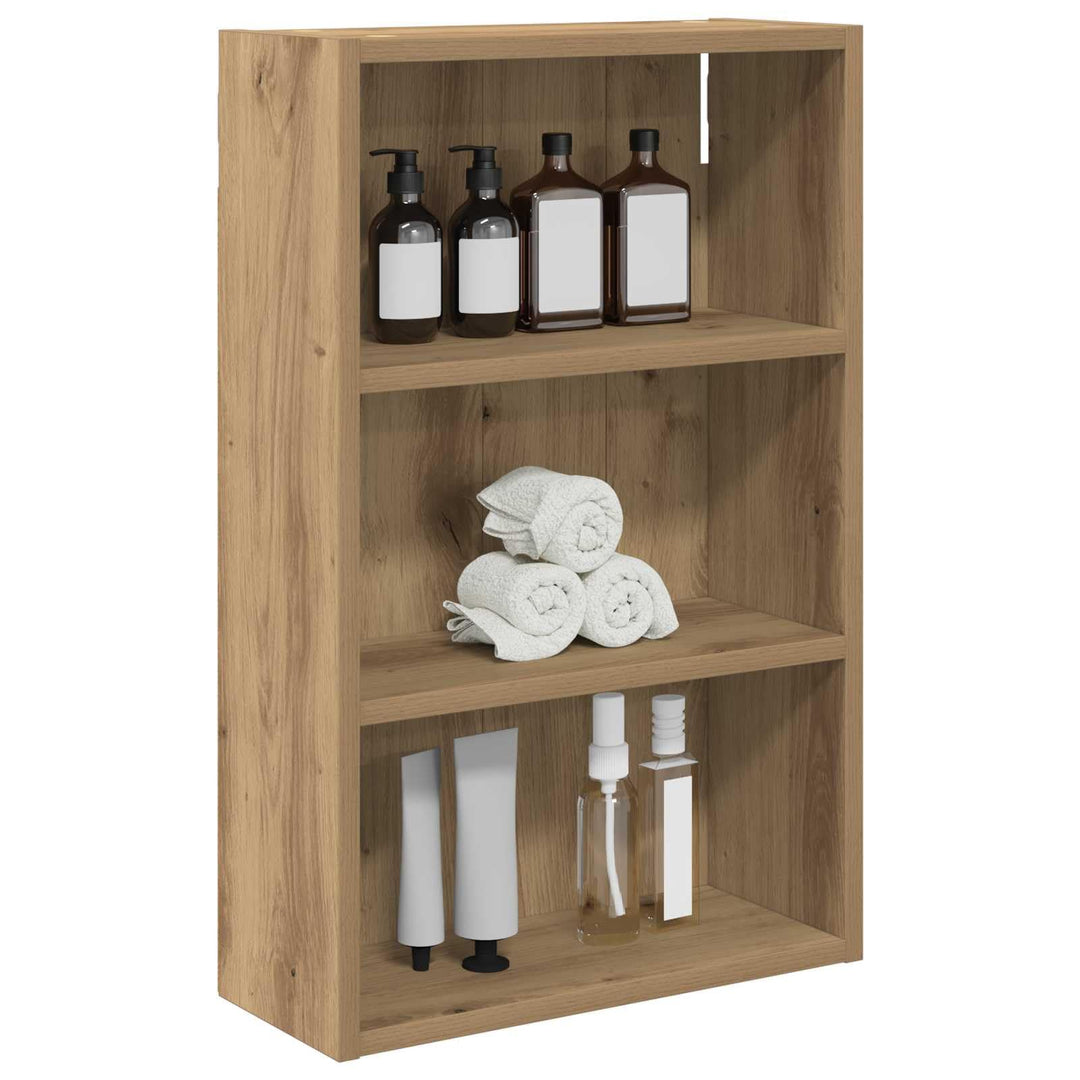 vidaXL Badezimmer-Wandschrank Artisan-Eiche 40 x 16 x 62,5 cm, Moderner Badschrank, rechteckiges Reg