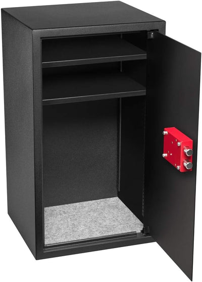 Homesafe HV70K Tresor Möbeltresor Safe mit Schlüssel-Schloss, Geldschrank Wandsafe Boden-Wandtresor,