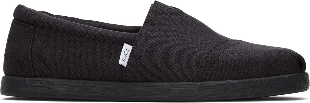 TOMS Herren Alp FWD Flacher Slipper 39 EU Schwarzes Recyceltes Baumwoll Segeltuch, 39 EU Schwarzes R
