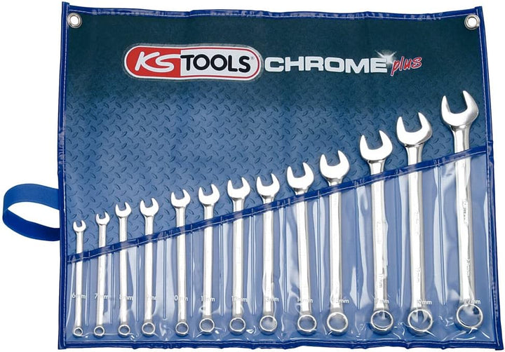 KS Tools 518.0643 CHROMEplus Ringmaulschlüssel-Satz, abgewinkelt, 13-tlg.