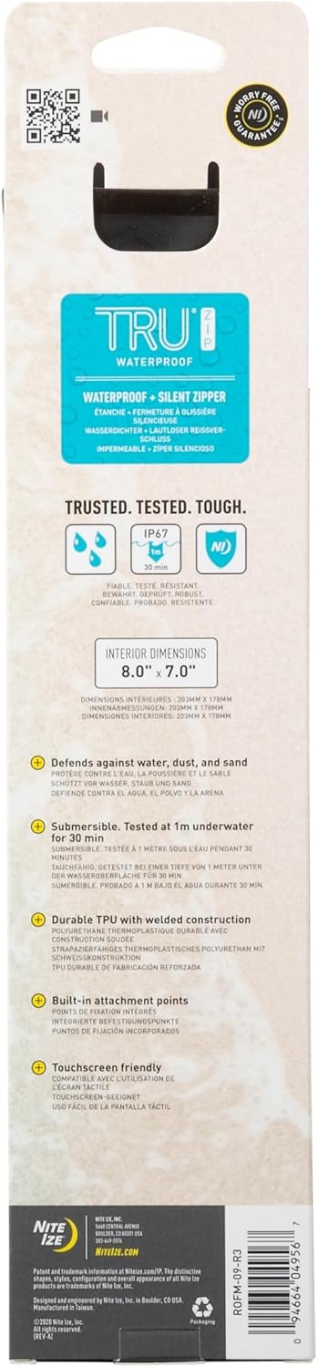 Nite Ize Runoff wasserdichte Reisetasche mit TRU Reissverschluss, Touchscreen-freundlich, 100% wasse
