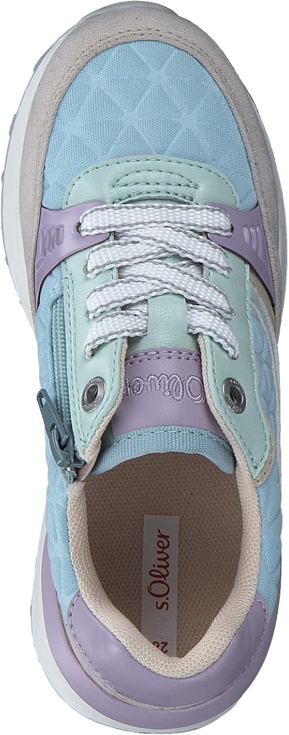 s.Oliver Mädchen 5-5-43228-30 Sneaker 31 EU Soft Blue Comb, 31 EU Soft Blue Comb
