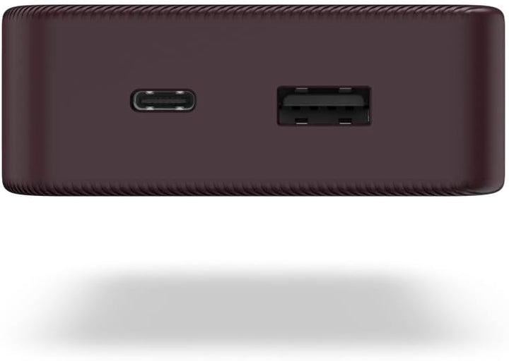 Hama Power Pack 20000 mAh, externer Akku, 1x USB C + 1x USB A, LED-Anzeige Pflaume, Pflaume
