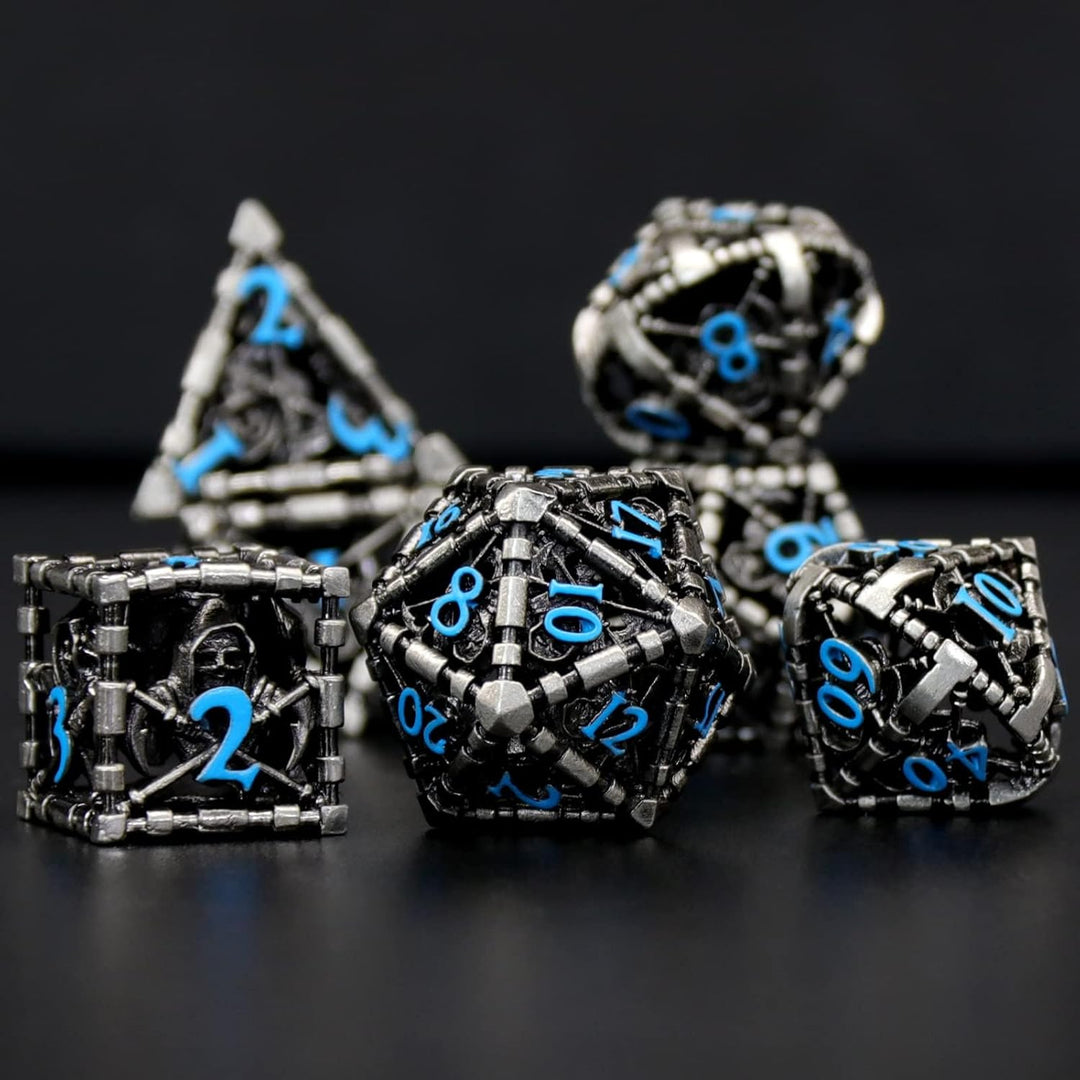 DND WürfelSet Rollenspiel, Polyedrische Dice Set D&D Würfel Set Metall für Brettspiel Dungeons and D
