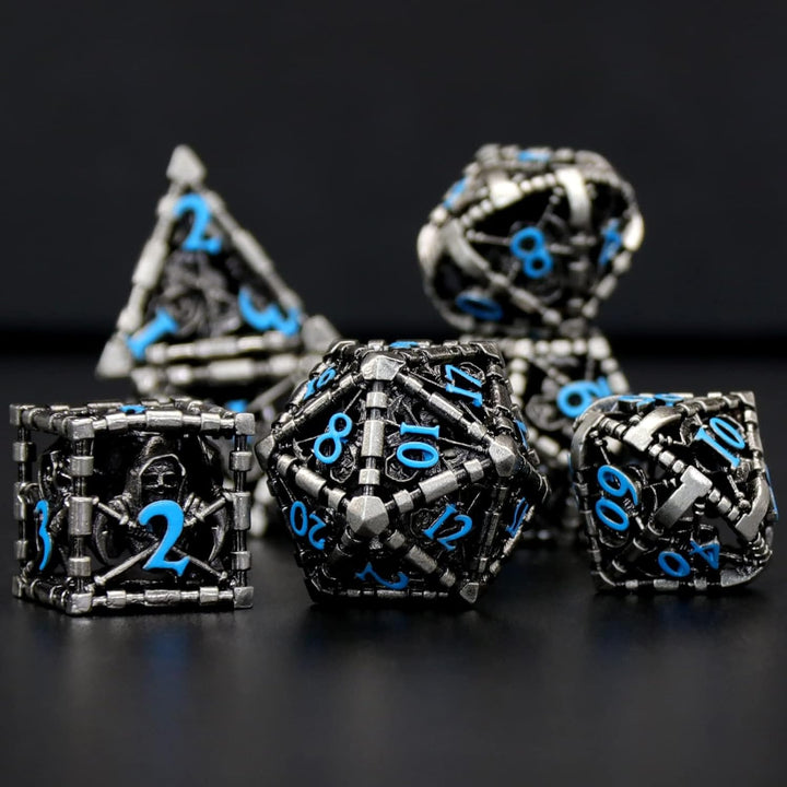 DND WürfelSet Rollenspiel, Polyedrische Dice Set D&D Würfel Set Metall für Brettspiel Dungeons and D