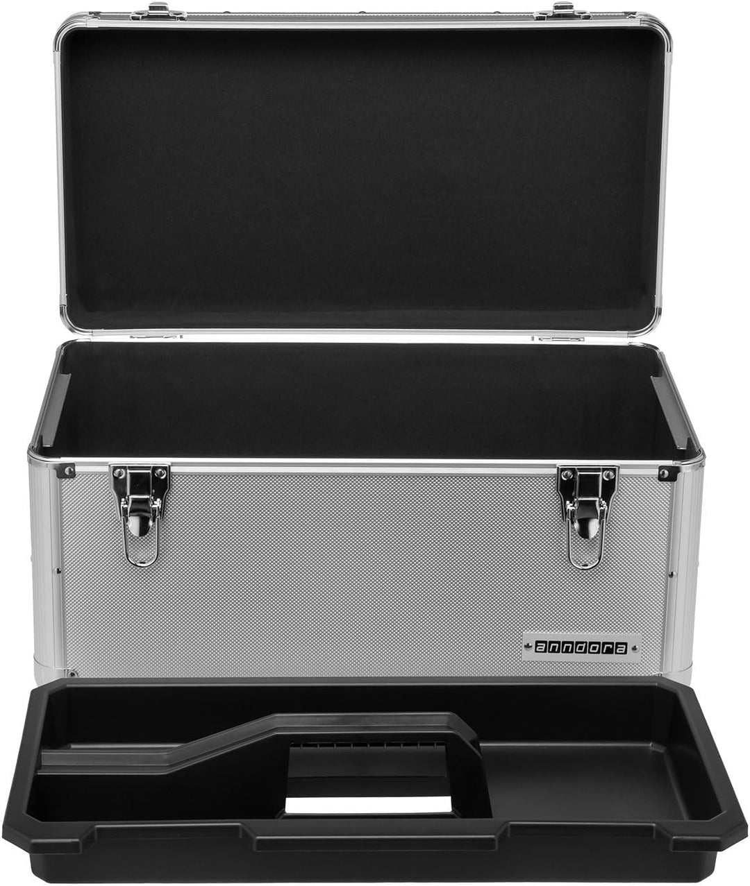 anndora Werkzeugkoffer 28 Liter - XL Werkzeugkasten Werkzeugbox - silber XL - Silber, XL - Silber