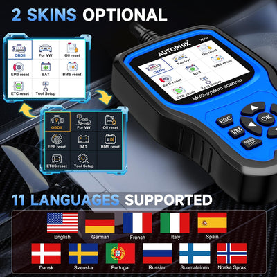 AUTOPHIX 7610 Elite Vollsysteme OBD2 Diagnosegerät Kompatibel mit VW Automotive Full Functions OBD2