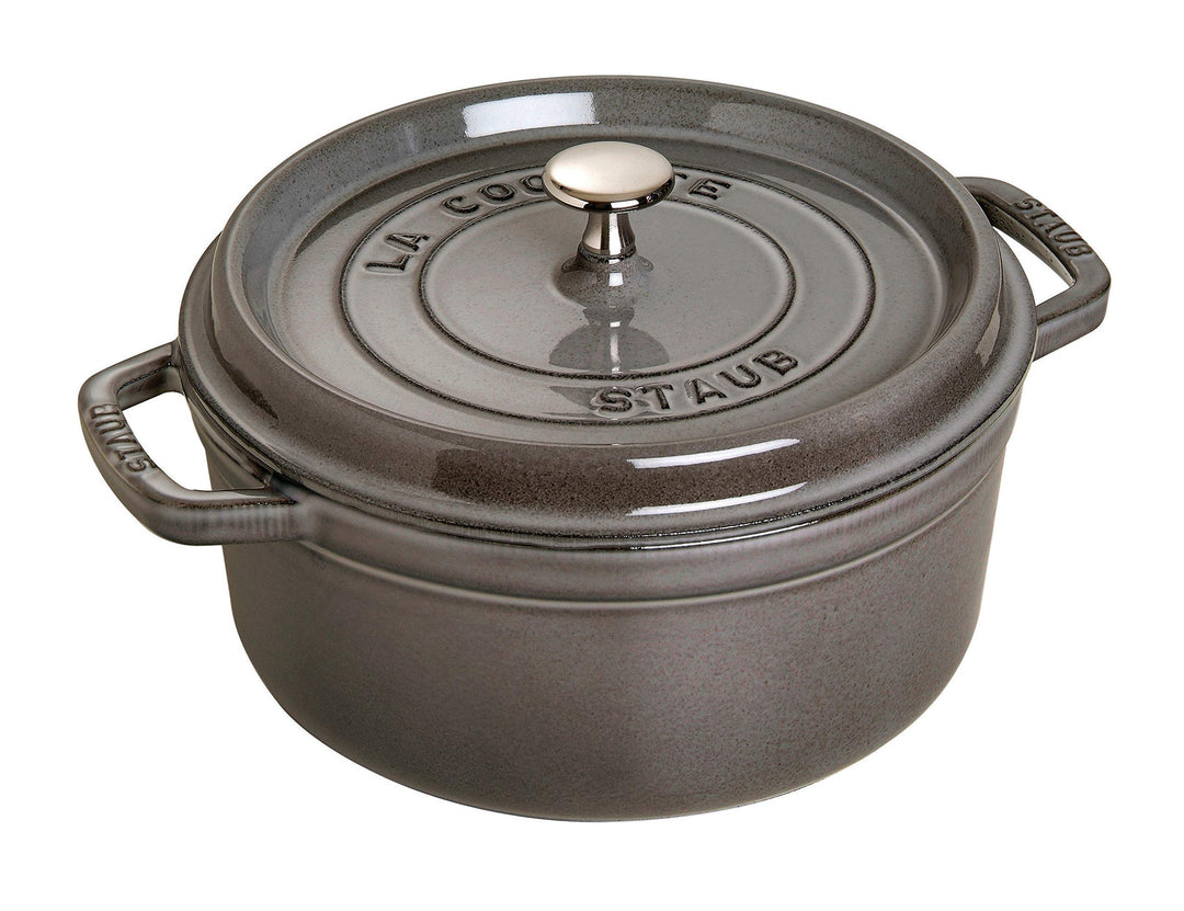 STAUB Gusseisen Bräter/Cocotte, Rund 18 cm, 1,7 L, Aromaregen Funktion, Für alle Herdarten geeignet,